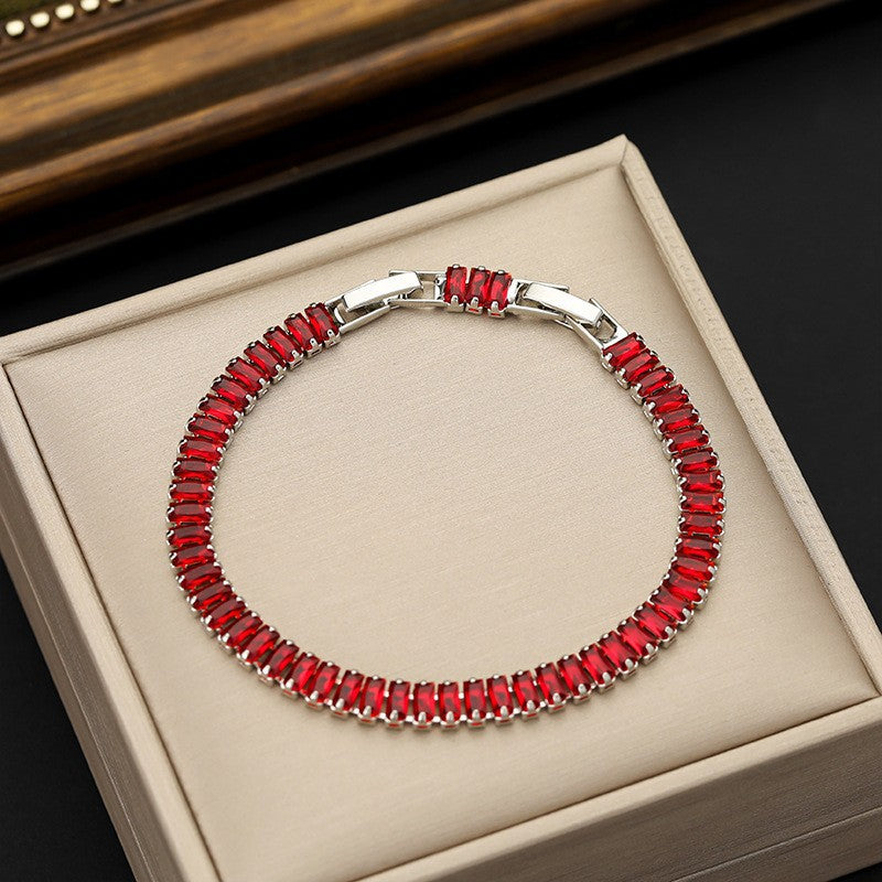 Affordable Luxury Fashion Bracelet With Colorful Zircon Stones